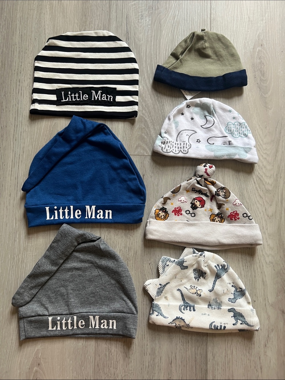 Bundle of 7 Baby Boy Hats Sizes Newborn-12 Months Like New Carter's Harry Potter
